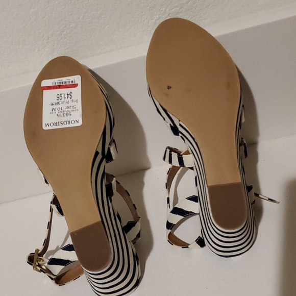Nordstrom BP Wedge Open Toe Heels πHPπ - Picture 5 of 7